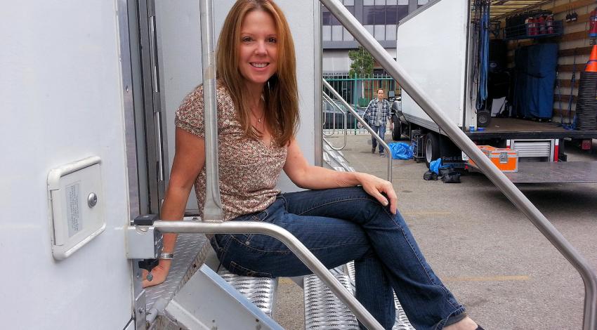 Julie Dolan on Set